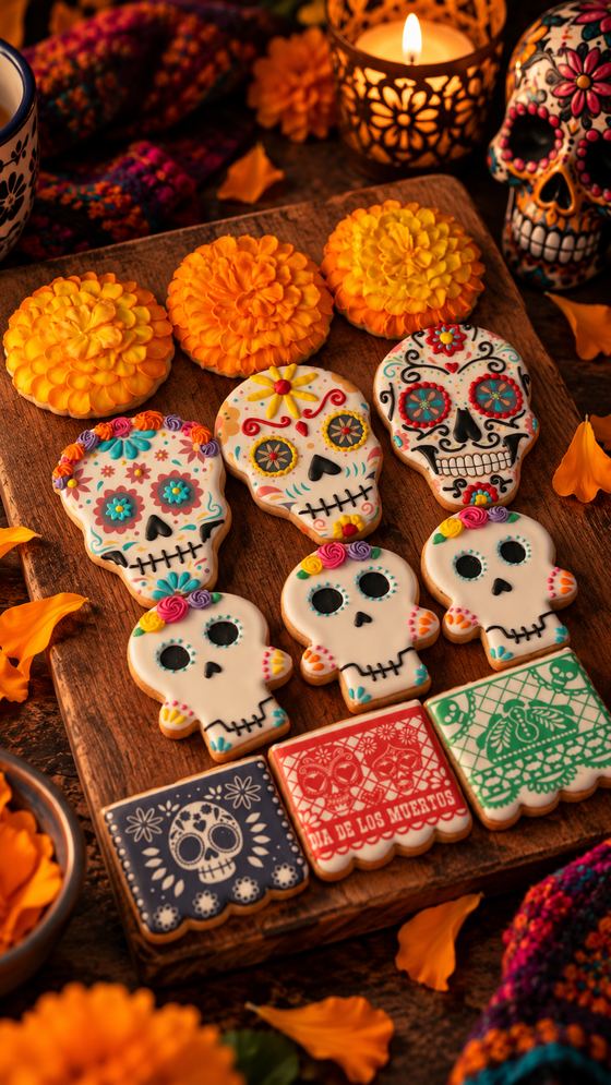 Galletas de Día de Muertos en ofrenda